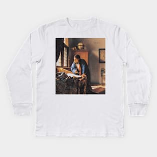 The Geographer, 17th century artwork (V650/0006) Kids Long Sleeve T-Shirt